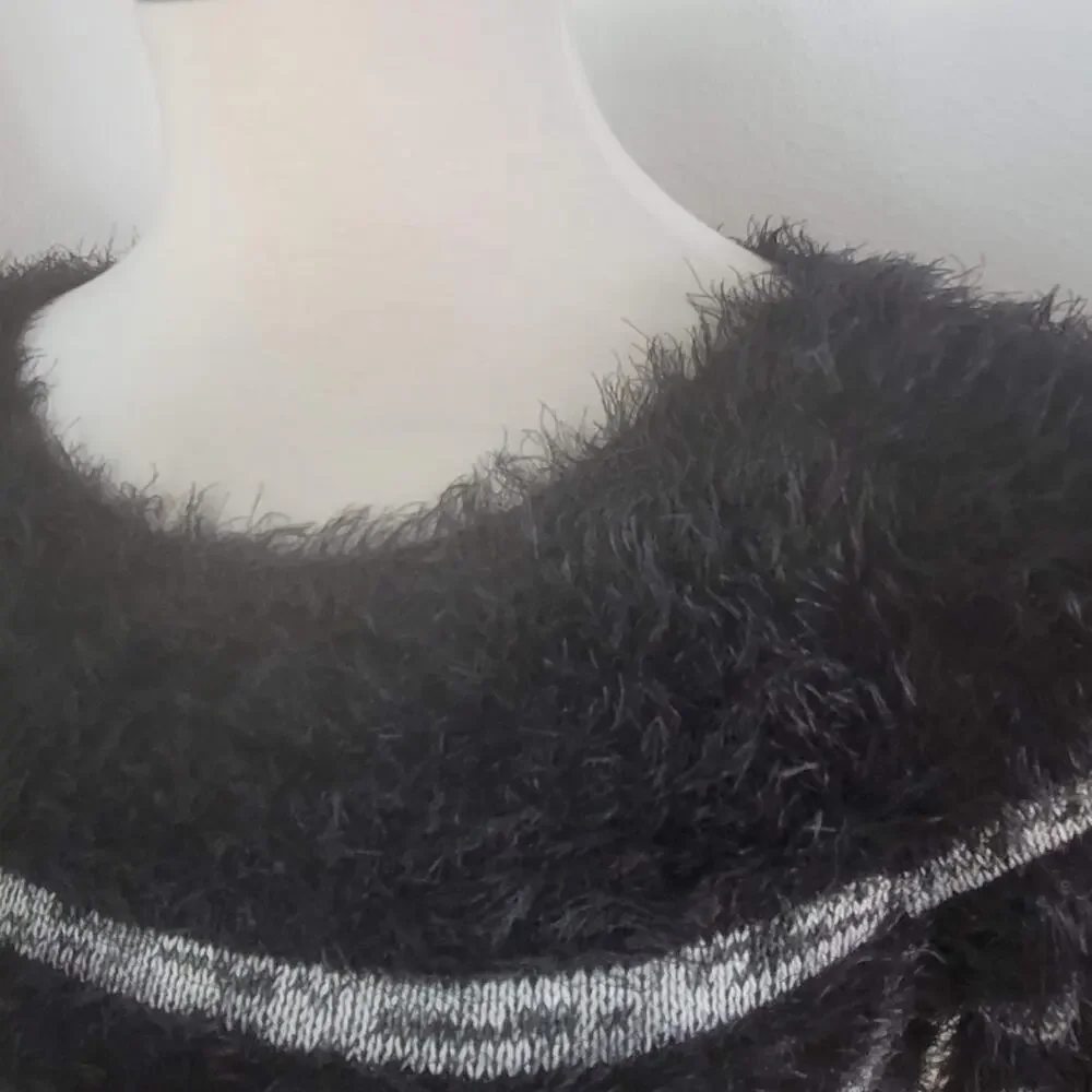 ANTHROPOLOGIE x YOANA BARASCHI Black Gray Eyelash Knit Sheath Dress Whimsigoth